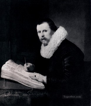 Rembrandt van Rijn Painting - Young Man At His Desk portrait Rembrandt